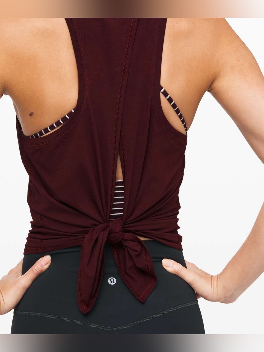 Lululemon All Tied Up Tie Racerback Tank Top Workout Gym Twist Knot Running